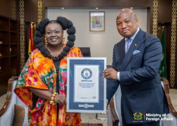 Ablakwa hosts Sharon Dede Padi after Guinness World Record achievement