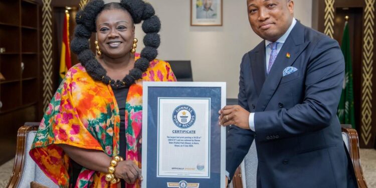 Ablakwa hosts Sharon Dede Padi after Guinness World Record achievement