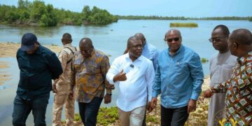 Mahama inspects tidal wave impact in Fuveme
