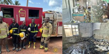 Fire Service prevents total destruction of 13-bedroom apartment at Wassa Kwabeng