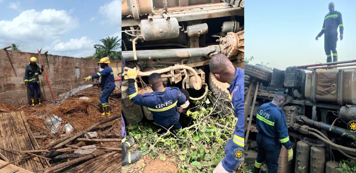 GNFS rescues accident victims and contains domestic fire in Volta Region