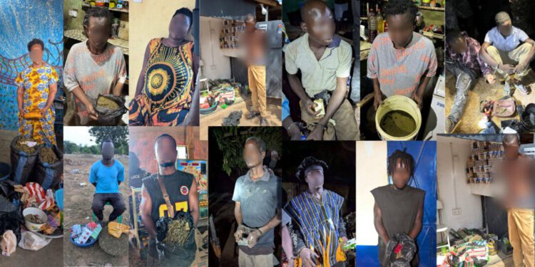 Police arrest 80 suspects in an anti-crime operation across the Upper East Region