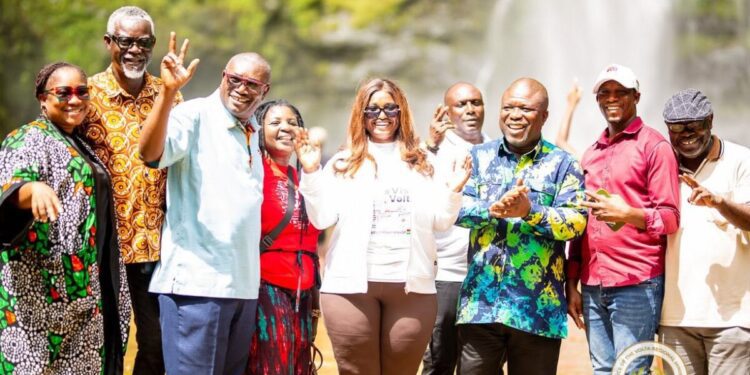 Volta Regional Minister explores tourism potential at Wli Waterfalls