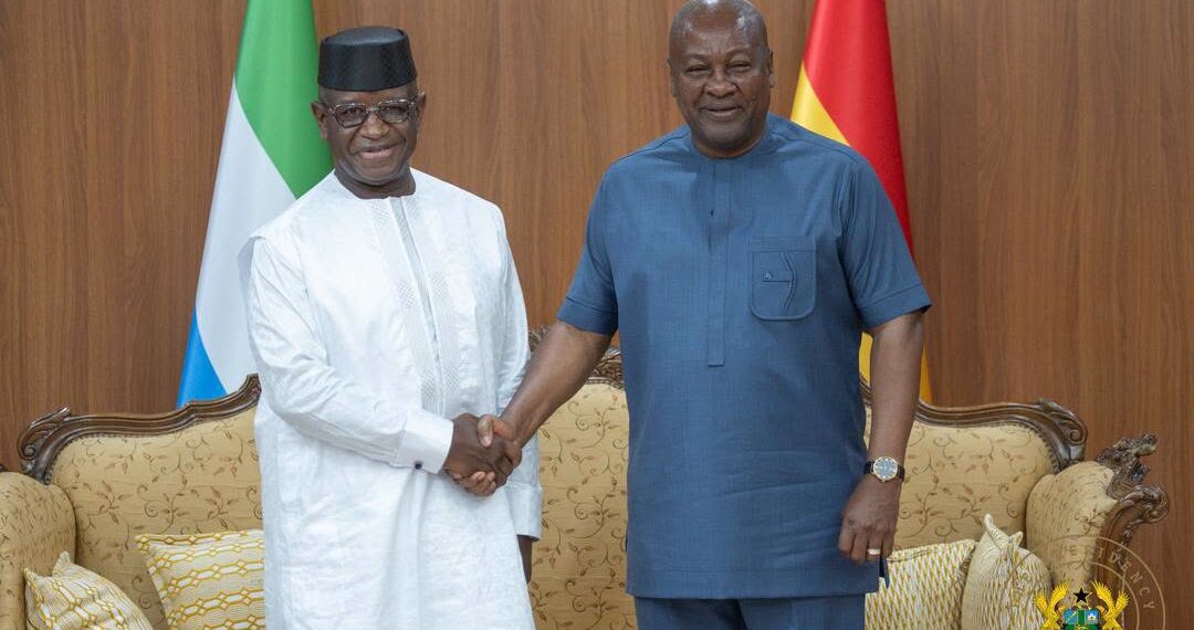 President Mahama hosts Sierra Leone’s President Bio amid flood crisis