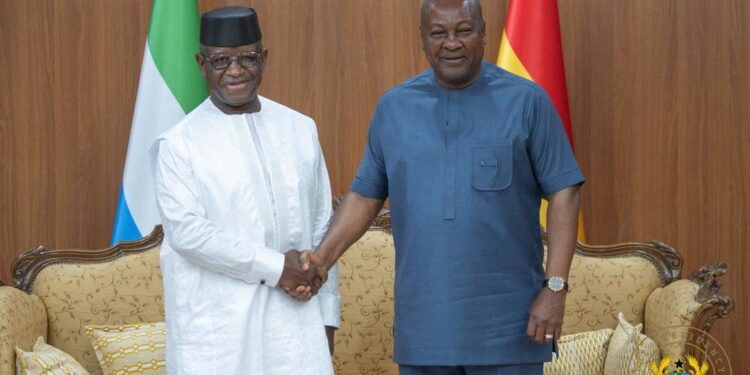 President Mahama hosts Sierra Leone’s President Bio amid flood crisis