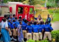 Agona Swedru Fire Command hosts students on fire safety tour