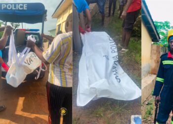 GNFS recovers the body of a man from a flooded drain at Kpando-Gabi