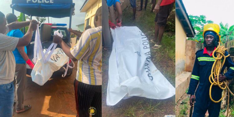 GNFS recovers the body of a man from a flooded drain at Kpando-Gabi