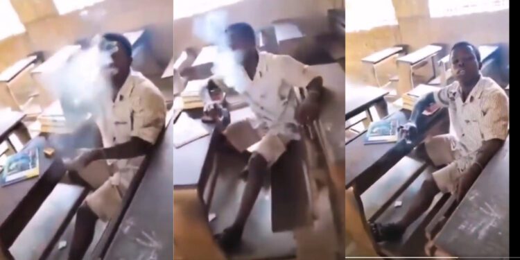 Viral video of student smoking in classroom sparks outrage and calls for urgent investigation