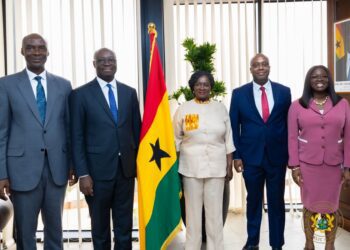 Vice President Naana Jane Opoku-Agyemang visits the Ministry of Finance for a working engagement