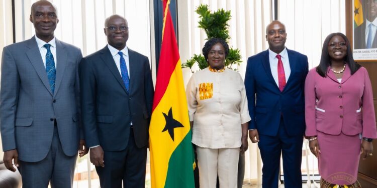 Vice President Naana Jane Opoku-Agyemang visits the Ministry of Finance for a working engagement