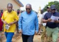 Mahama visits flood-affected communities in Hohoe