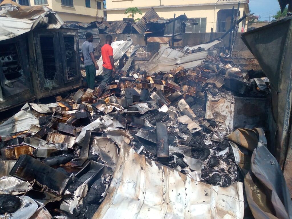 Accra: Fire ravages Angel Bread Bakery and wooden structures in Kotobabi Abavana Down