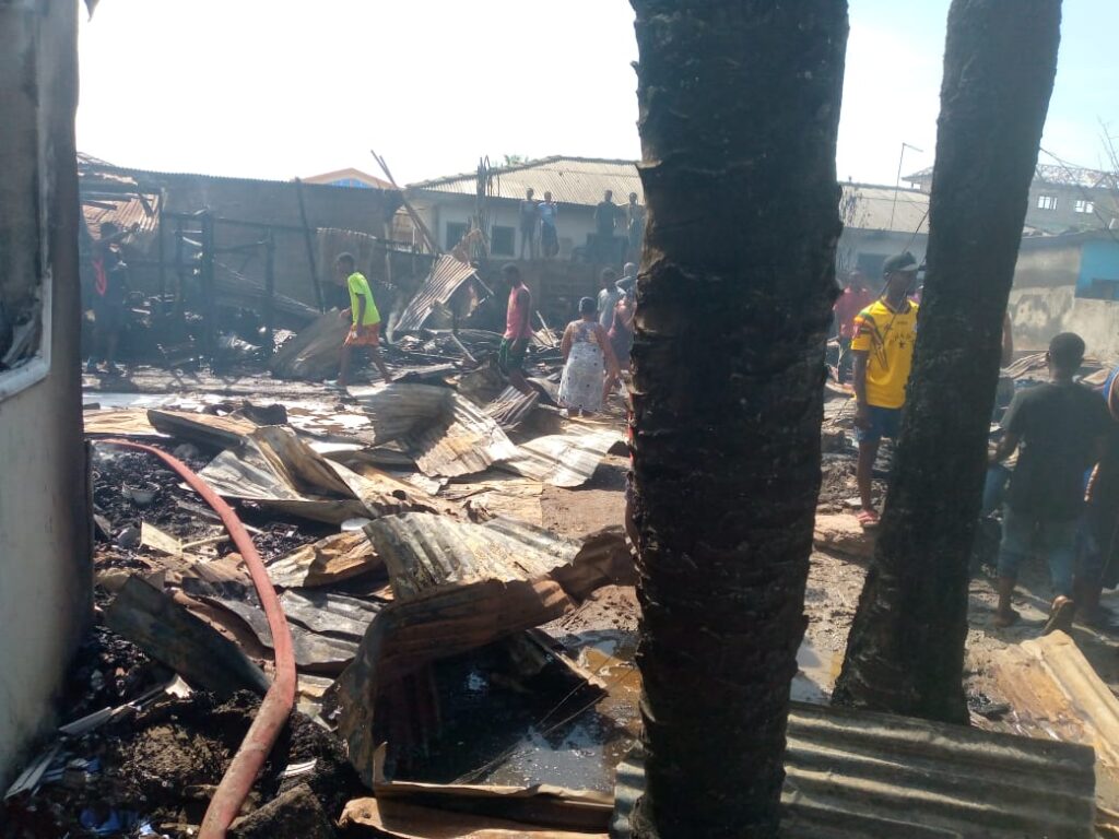 Accra: Fire ravages Angel Bread Bakery and wooden structures in Kotobabi Abavana Down