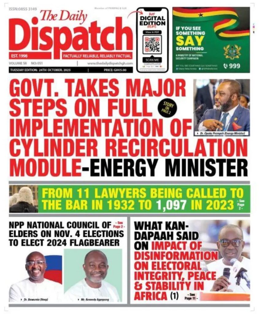 Daily Dispatch Newspaper - October 24
