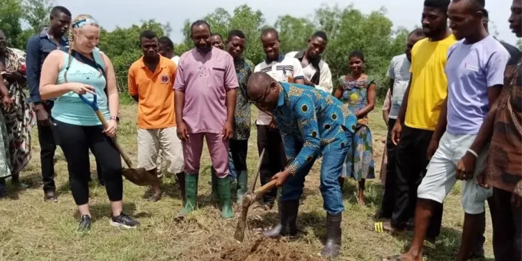 MP for Anlo Cuts Sod for construction of classroom block at Bomigo E.P. Basic School