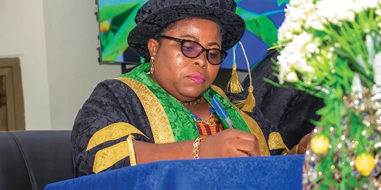 UHAS inducts Prof Lydia Aziato, Yaa Amankwaa Opuni as Vice-Chancellor and Registrar respectively