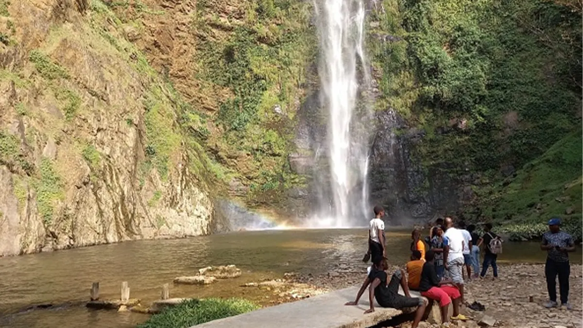 Tourists throng Wli waterfalls on Boxing Day