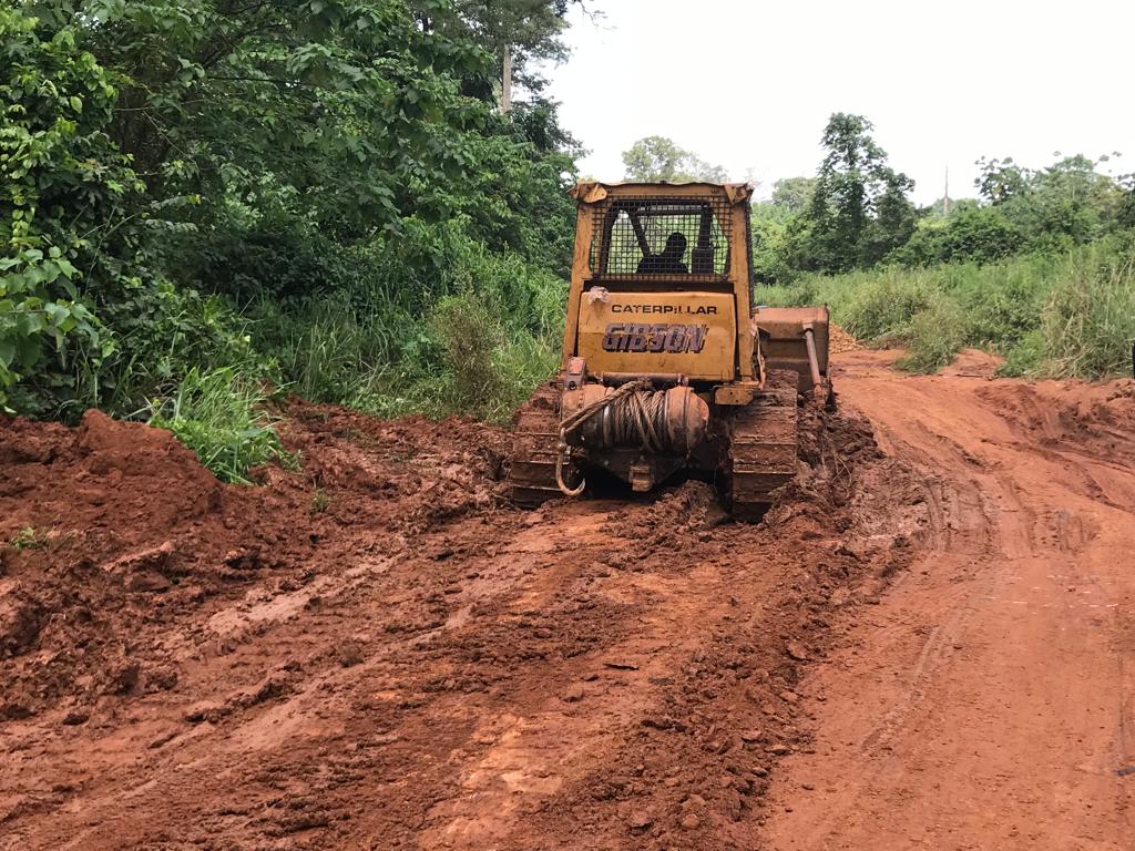 Chief of Agyiemadiem initiates temporary road reshaping to address deplorable state