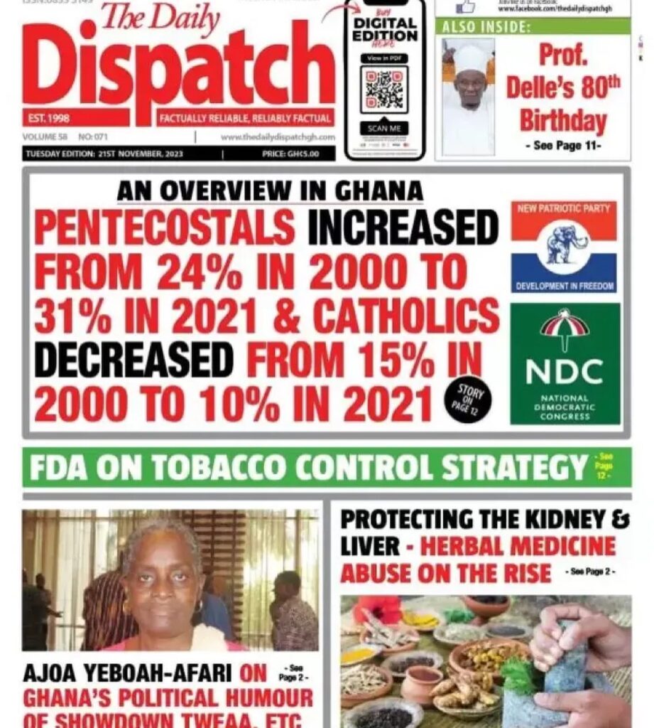 Daily Dispatch Newspaper - November 21