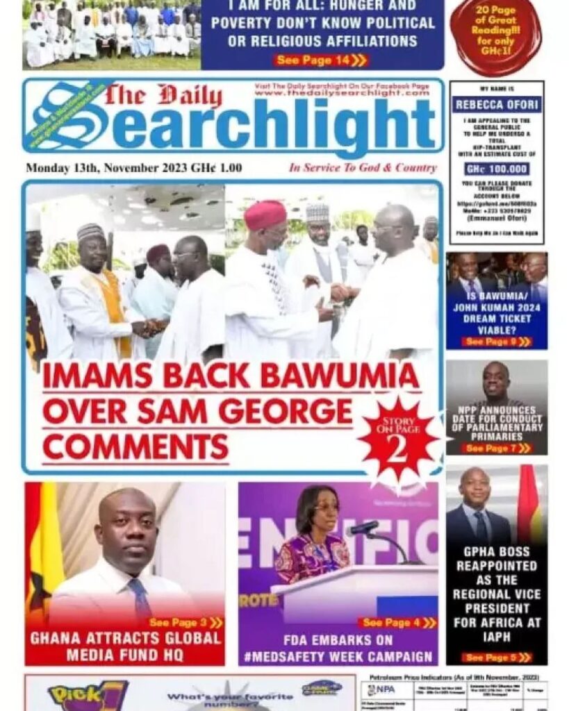 Daily Searchlight Newspaper - November 13