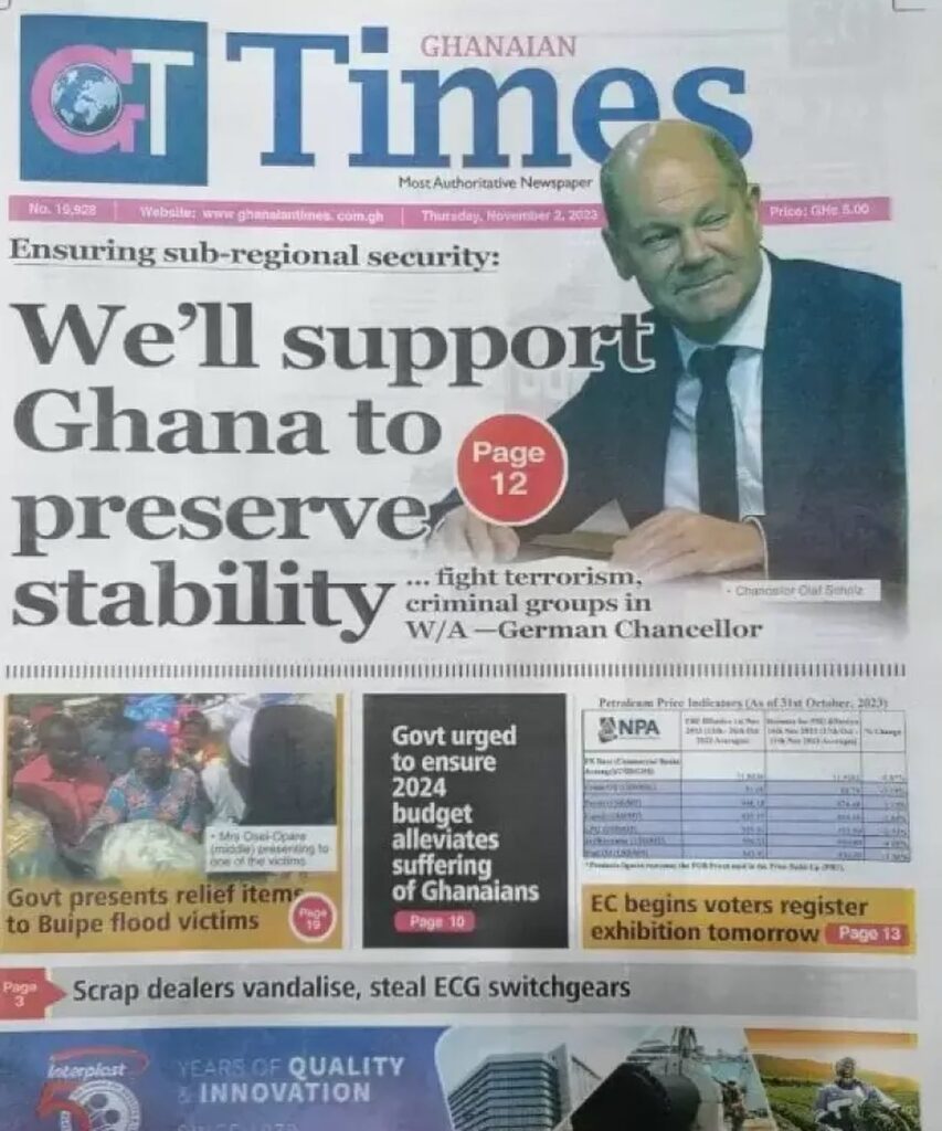 Ghanaian Times Newspaper - November 2
