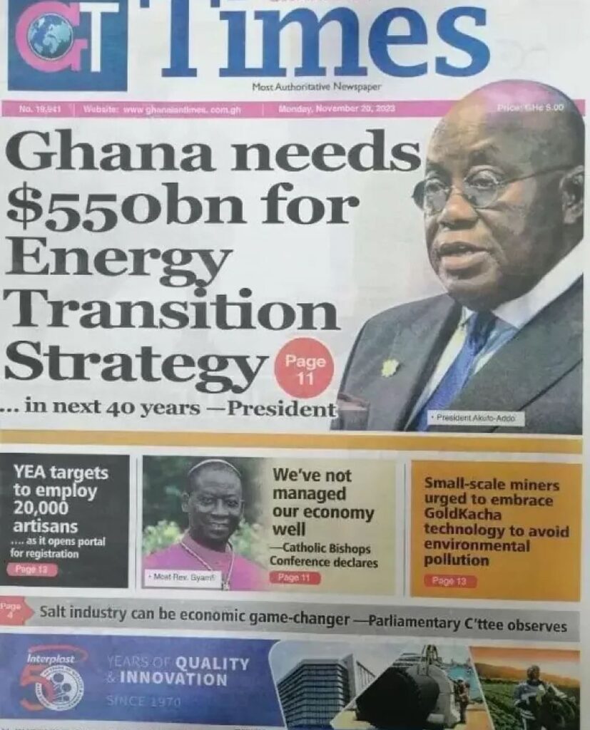 Ghanaian Times Newspaper - November 20