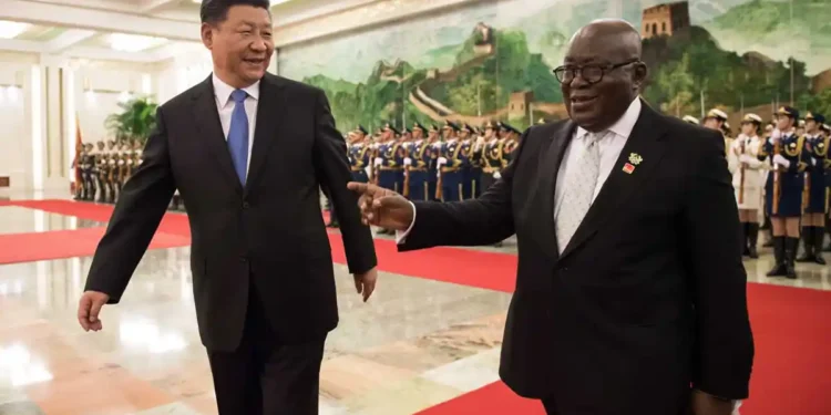 President Xi Jinping with President Nana Akufo-Addo, Source: EPA
