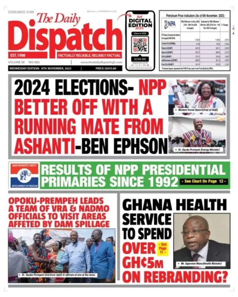 Daily Dispatch Newspaper - November 8