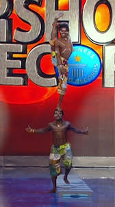Ghanaian acrobats Daniel Ashitey Amarh and Richard Mensah Ofori set a Guinness World Record