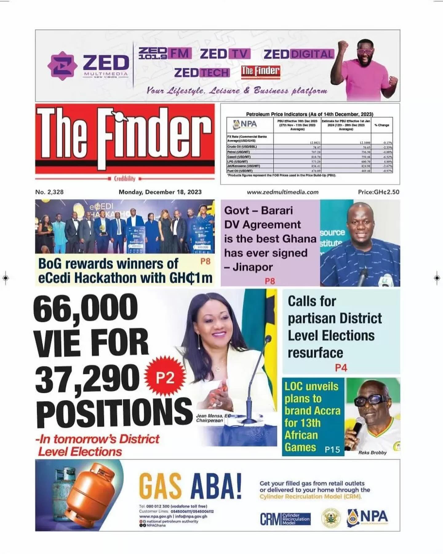 The Finder Newspaper - December 18