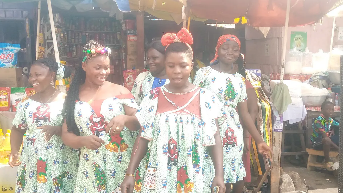 Market women in Tema Community 1 celebrate Christmas in style