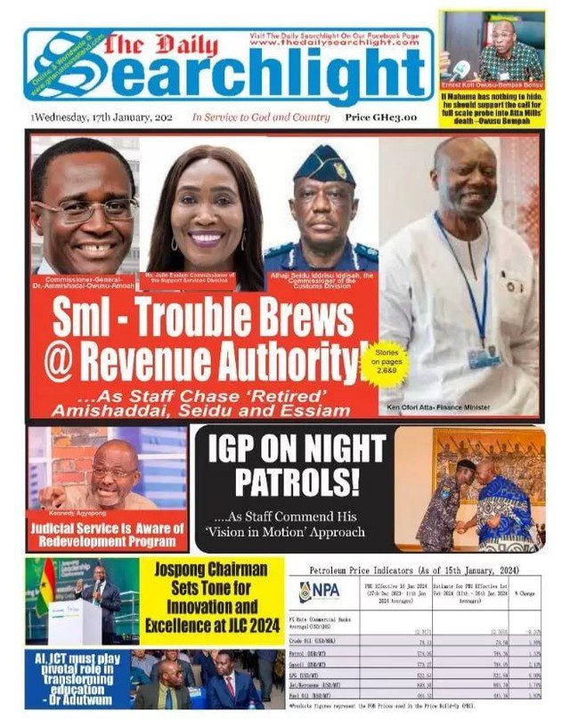 Daily Searchlight Newspaper - January 17