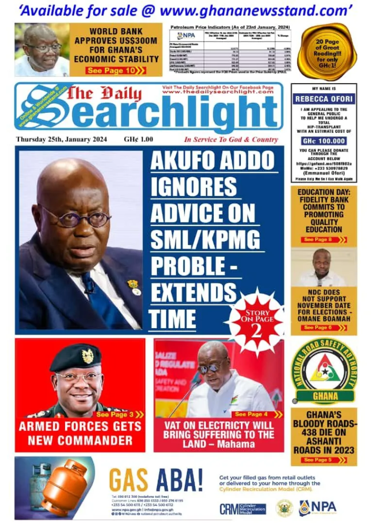 Daily Searchlight Newspaper - January 25