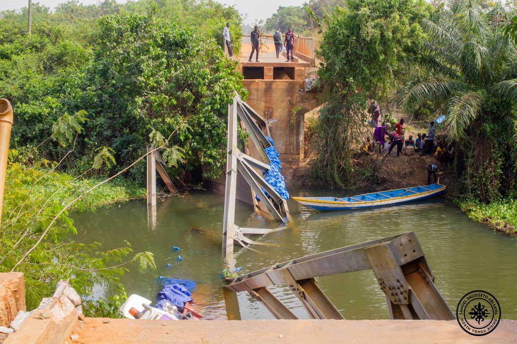 Collapsed bridge deteriorated after VRA's Akosombo, Kpong dams spillages - Ablakwa tours site