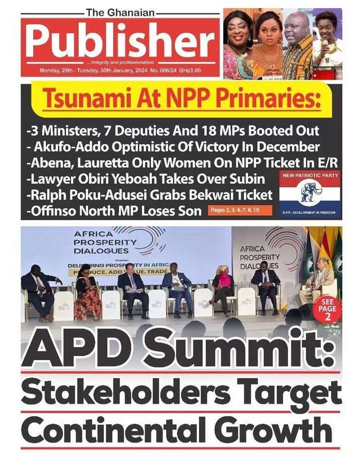 Ghanaian Publisher Newspaper - January 29