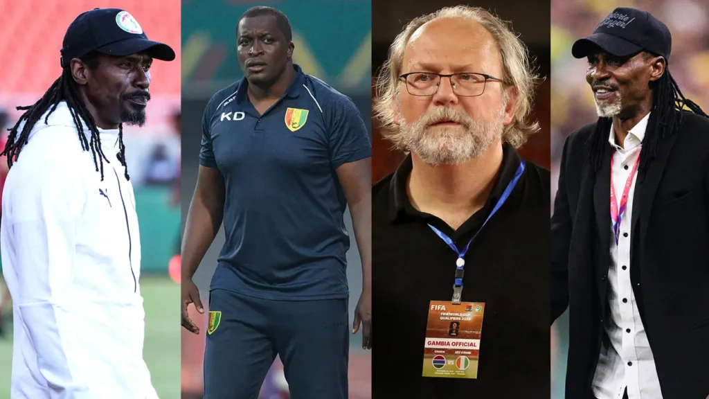 Group C - Aliou Cissé, Rigobert Song, Kaba Diawara, Tom Saintfiet