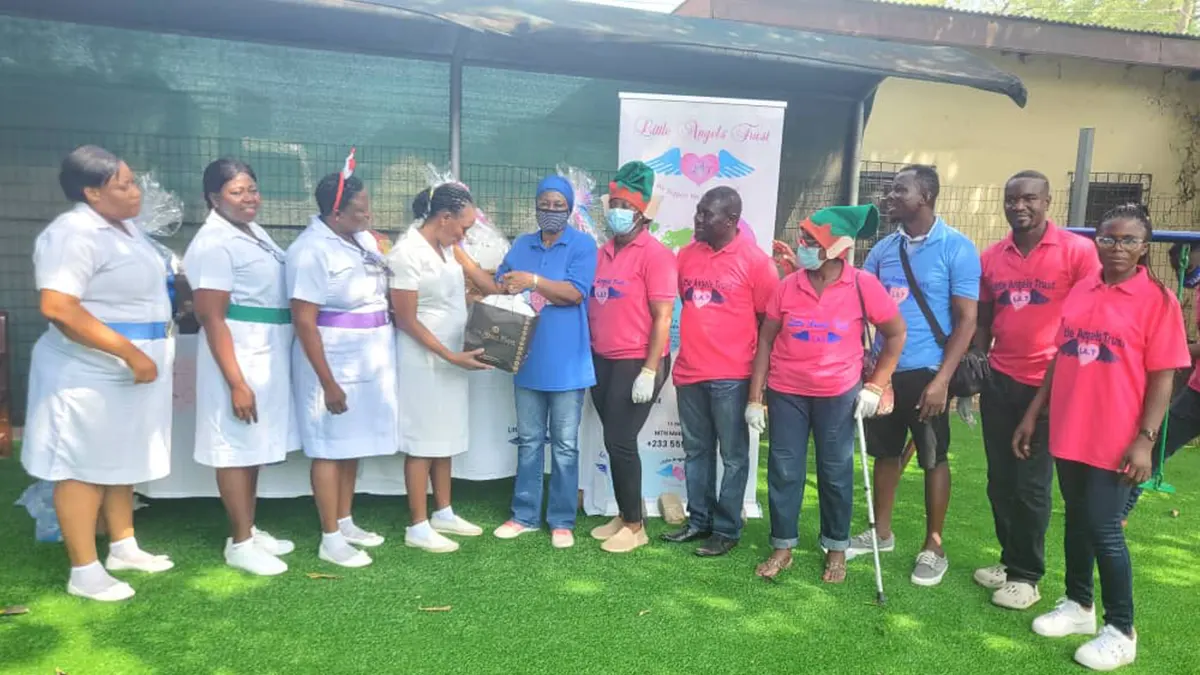 Little Angels Trust donates to children's hospitals in Accra