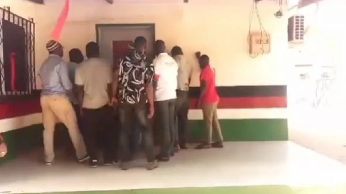 NDC youth group protests arrest of Regional Vice Chairman, locks party office: Ghana News