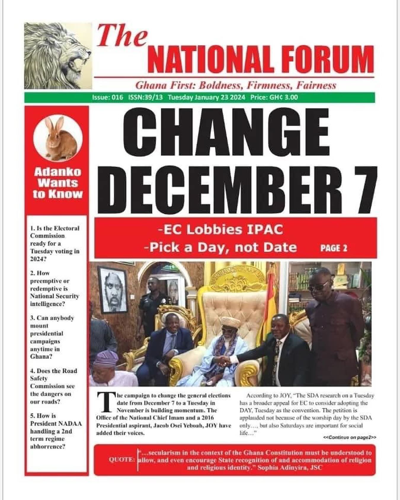 National Forum Newspaper - January 23