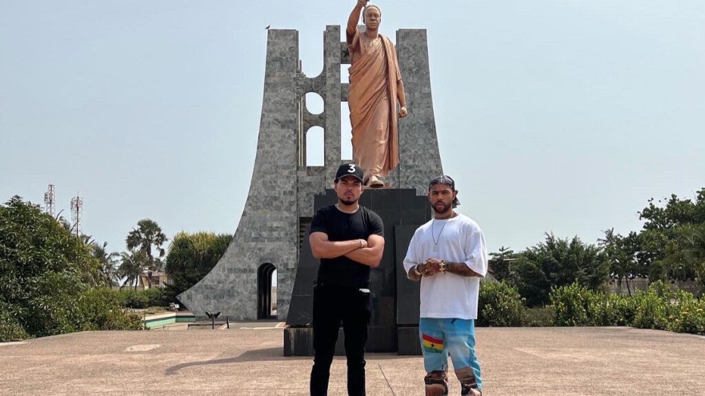 Chance The Rapper at Kwame Nkrumah Mausoleum, in Accra, Ghana
