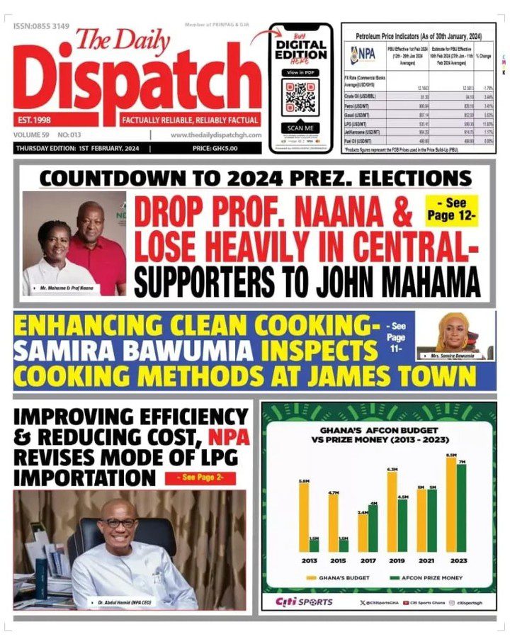 Daily Dispatch Newspaper - February 1