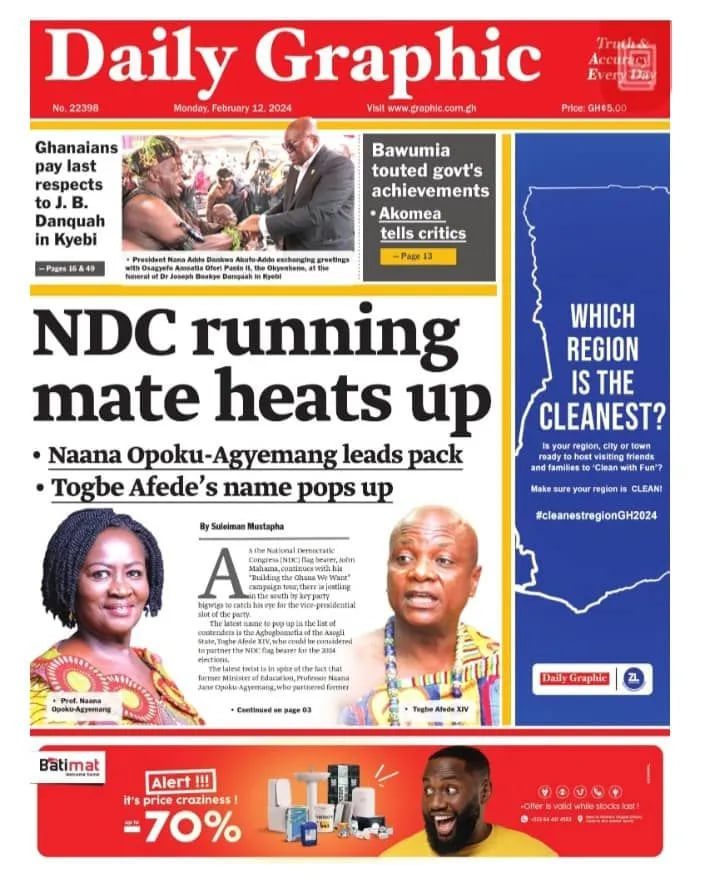 Daily Graphic Newspaper - February 12