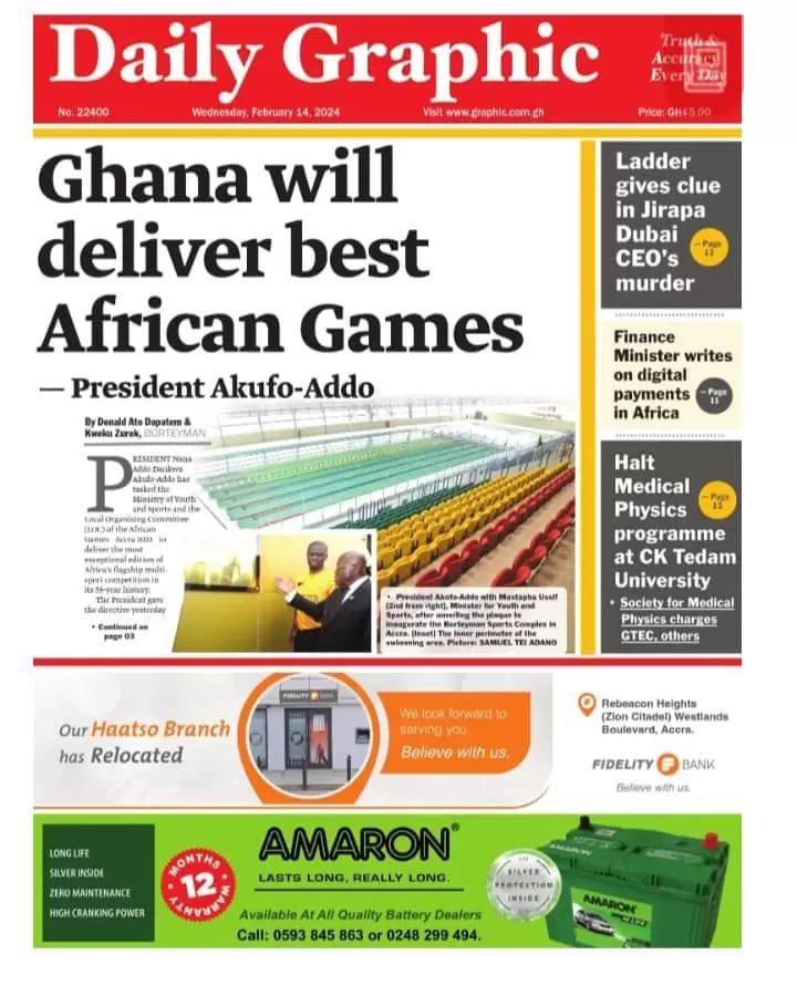 Daily Graphic Newspaper - February 14