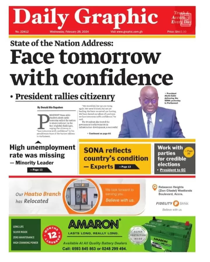 Daily Graphic Newspaper - February 28