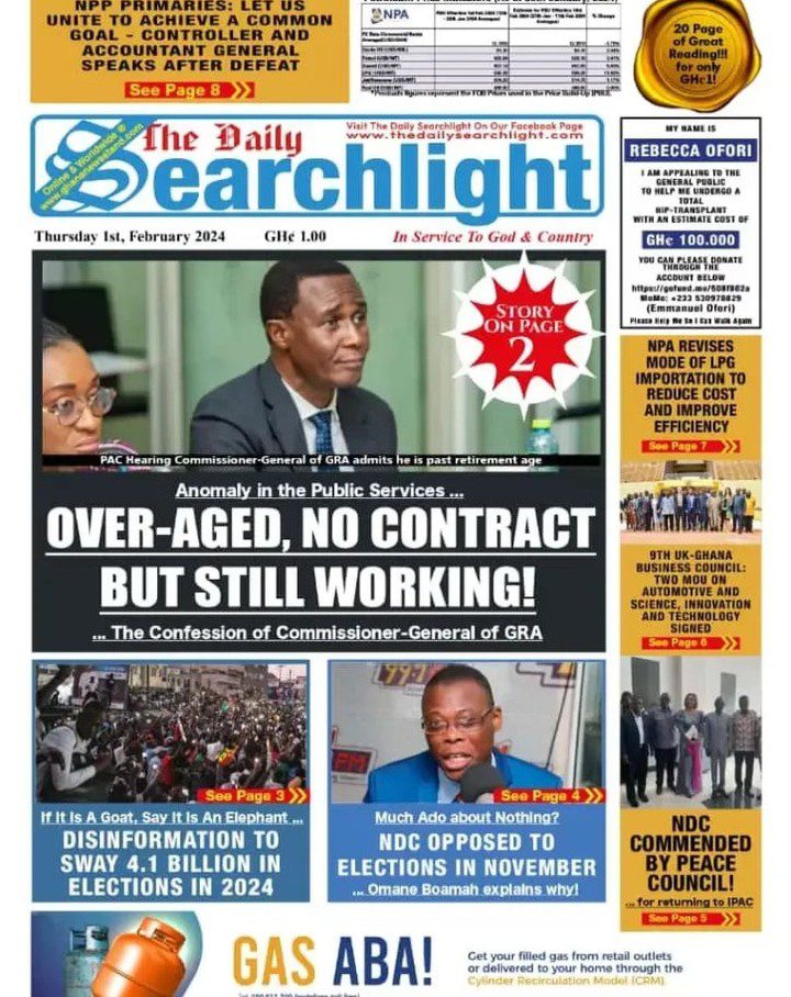 Daily Searchlight Newspaper - February 1