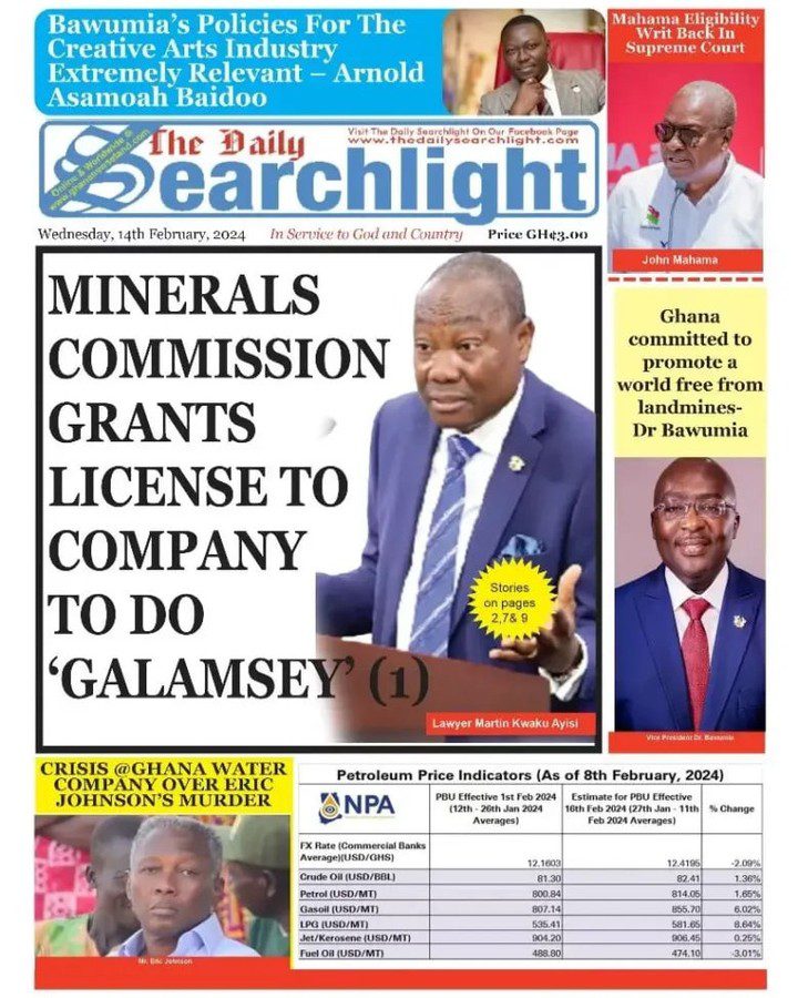 Daily Searchlight Newspaper - February 14