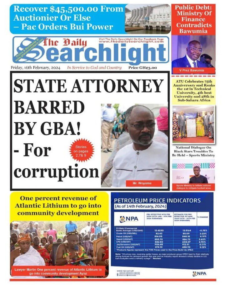 Daily Searchlight Newspaper - February 16