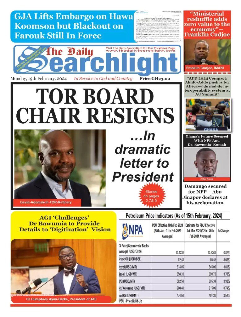 Daily Searchlight Newspaper - February 19