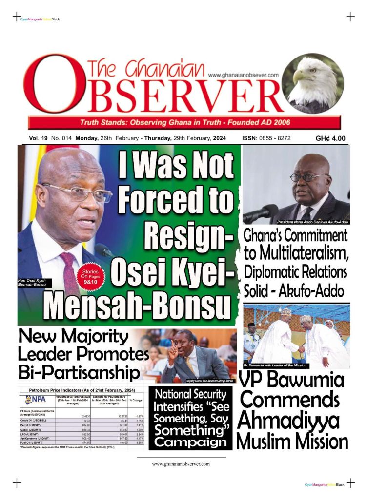 Ghanaian Observer Newspaper - February 26